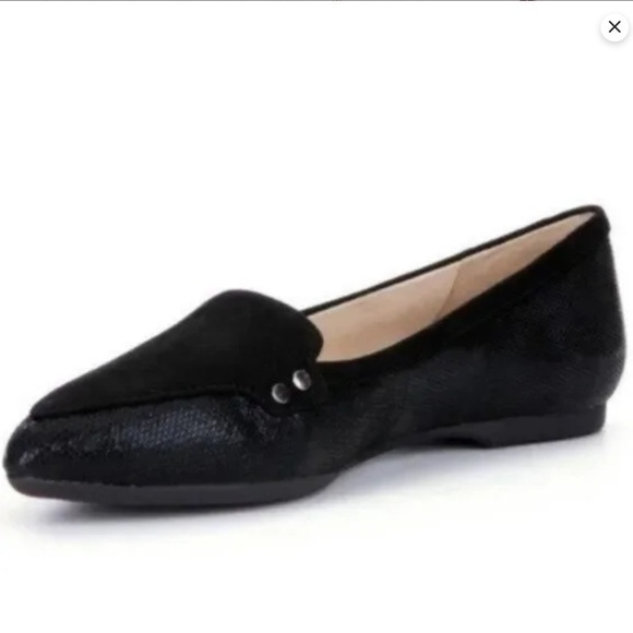 Alex Marie sz 6 Ryann black leather pointy toe ballet flats - Picture 2 of 15